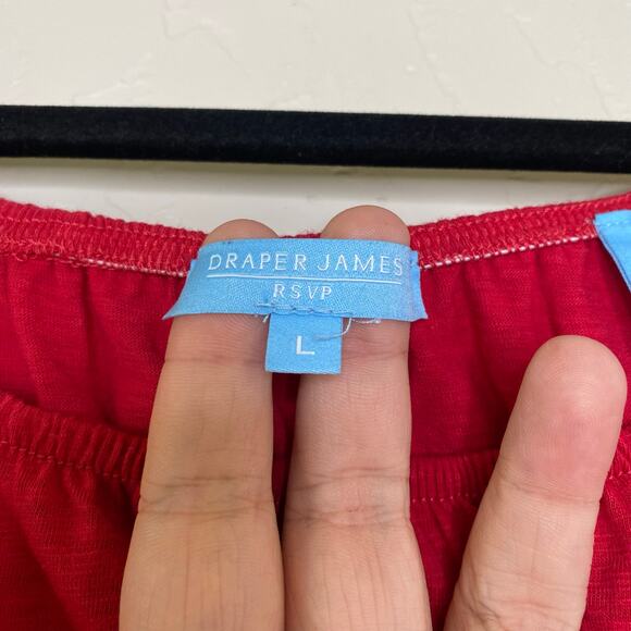 Draper James RSVP Red Balloon Sleeve Blouse Large - Picture 5 of 10